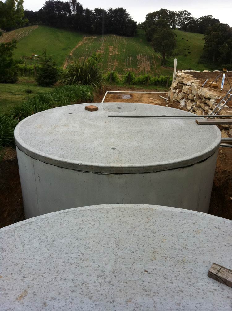 Ri-Industries underground concrete rainwater collection tanks