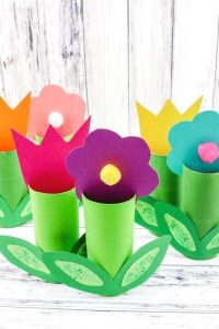 toilet paper roll flowers