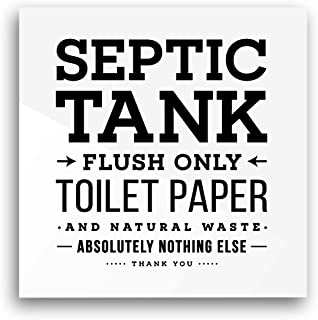 septic tank bathroom sign