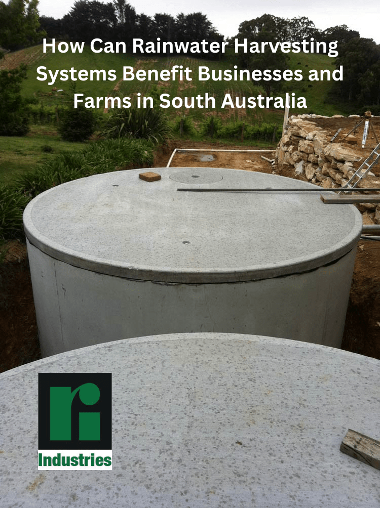 Image shows Ri-Industries concrete Rainwater tanks